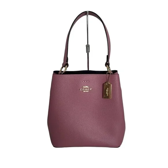 COACH Small Town Bucket Bag Pink Leather - Handbag 159-080625 - Picture 1 of 9